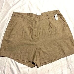 NWT Old Navi Women’s Sz 3X Short Linen/Viscose Tan